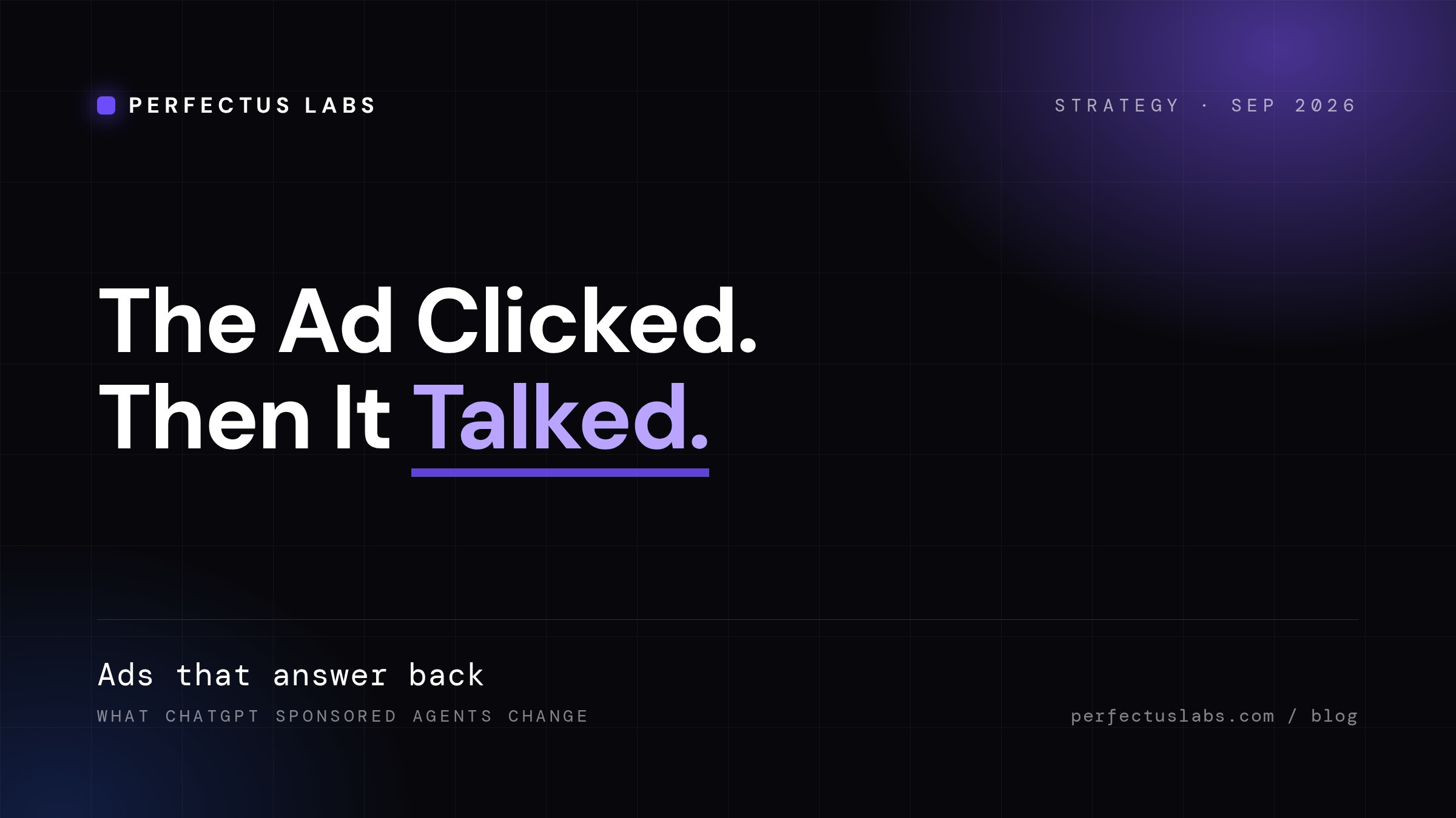 The Ad Clicked. Then It Talked., cover image